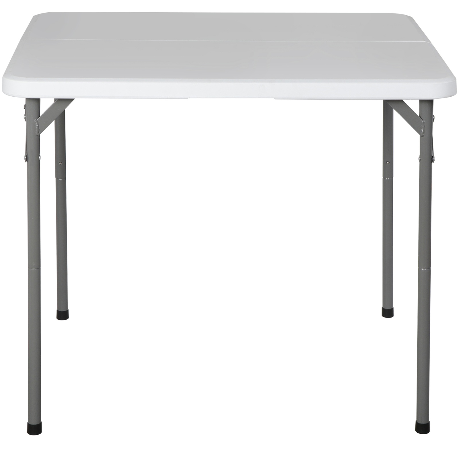 34″ Square Folding Card Table Fold-in-Half Utility Plastic Table w/Carry Handle