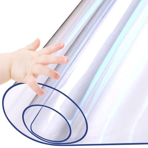 Clear Plastic Dining Table Protector Tablecloth Desk Pad 48X86 INCH New Clear
