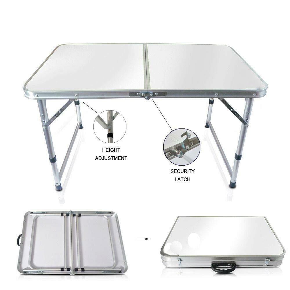 Aluminum Folding Table 4’Portable Indoor Outdoor Picnic Party Camping Tables NEW