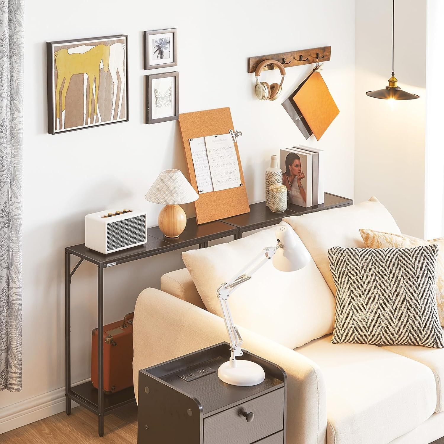 Space-Saving 2-Tier Console Table – 30” Entryway Table, Sturdy, Easy Assemble