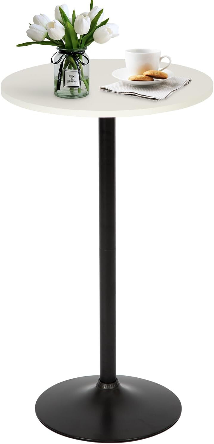 Modern Bar Table 40″ Height Kitchen Dining Table Round Pub Table Hydraulic