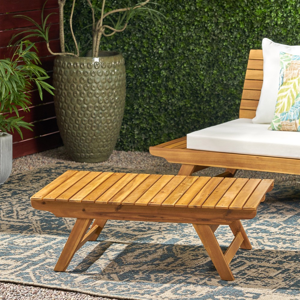 Sedona Coffee Table 48 Inch Solid Wood Rectangle Living Room Furniture