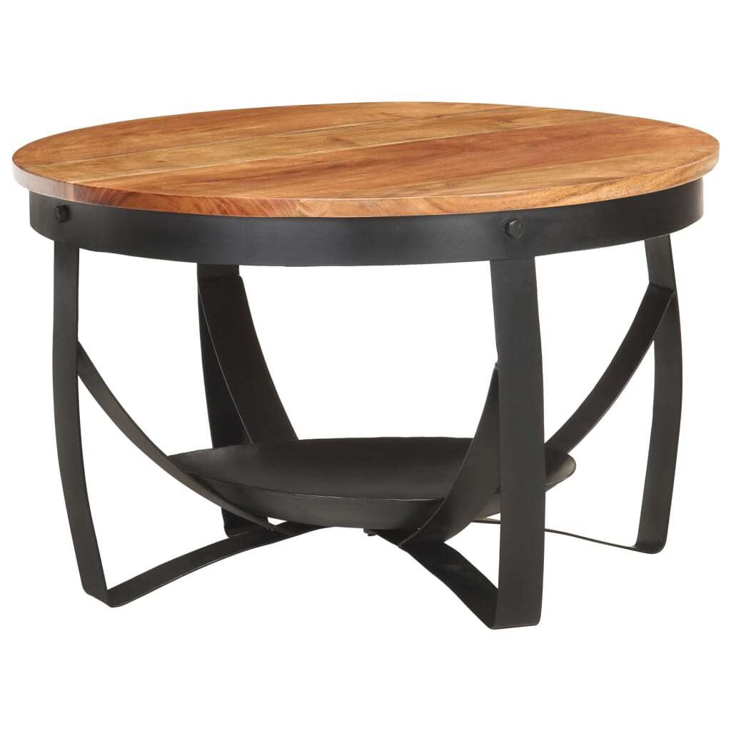Coffee Table Ø26.8″x16.9″ Solid Acacia Wood