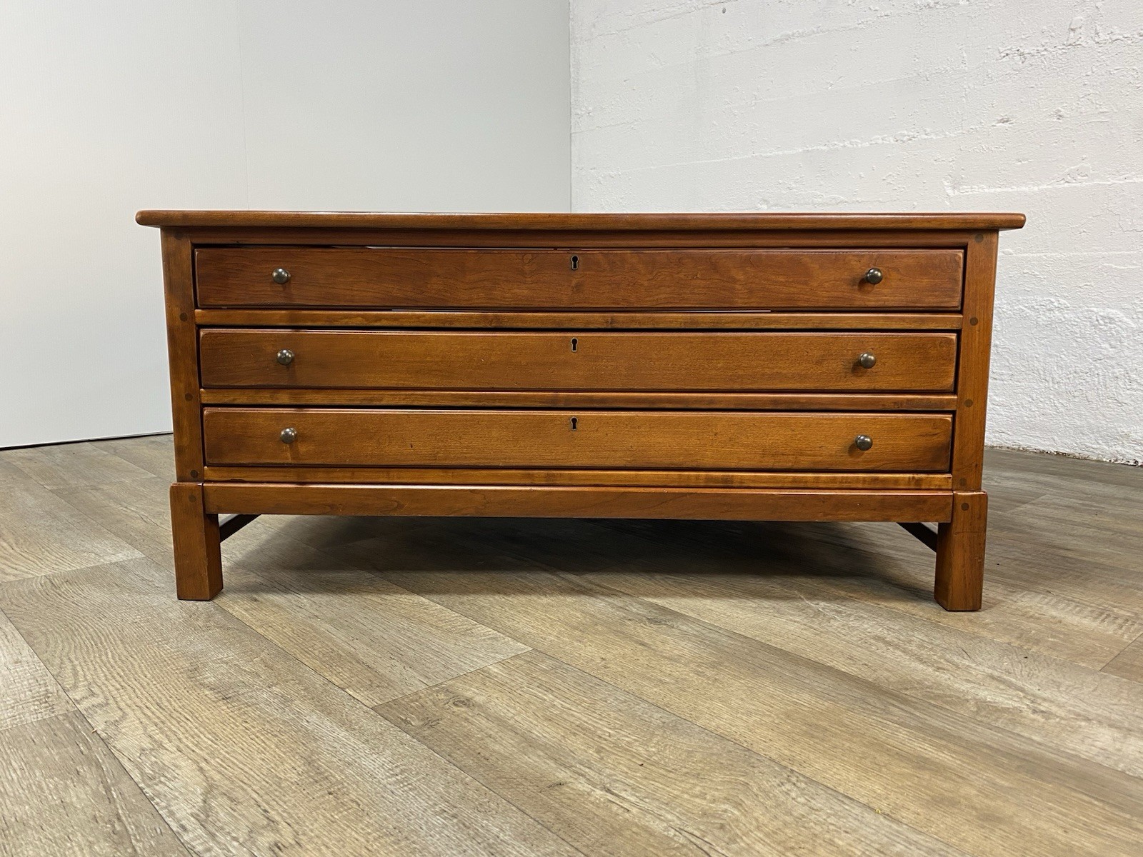 Bob Timberlake Lexington Solid Cherry Square Glass Top Coffee Table