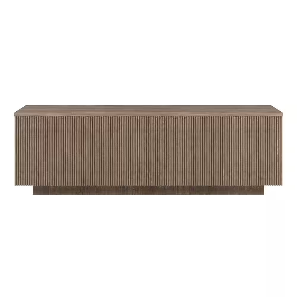 Reyes 47.5 In. Antiqued Gray Oak Rectangle MDF Top Coffee Table