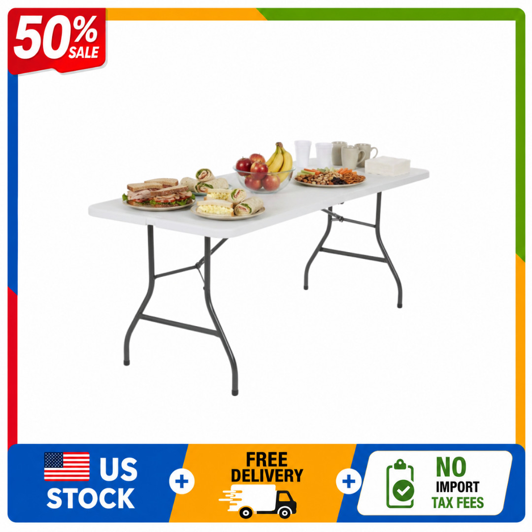 Cosco 6 Foot Premium Folding Table White Speckle