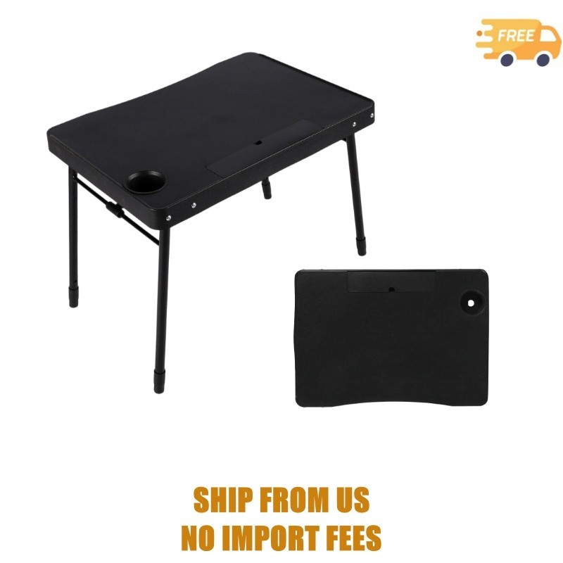 Mainstays 26″ Adjustable Height Personal Folding Table with Cupholder and Tablet