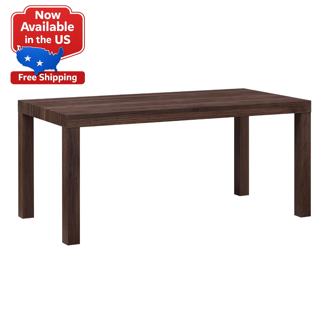 Mainstays Parsons Coffee Table, Walnut