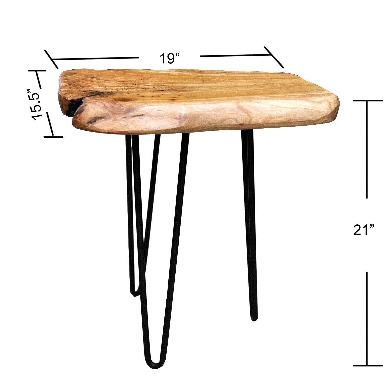 GREENAGE Cedar Roots Stool Natural Edge Coffee Table Side Table Nightstand 21″ H