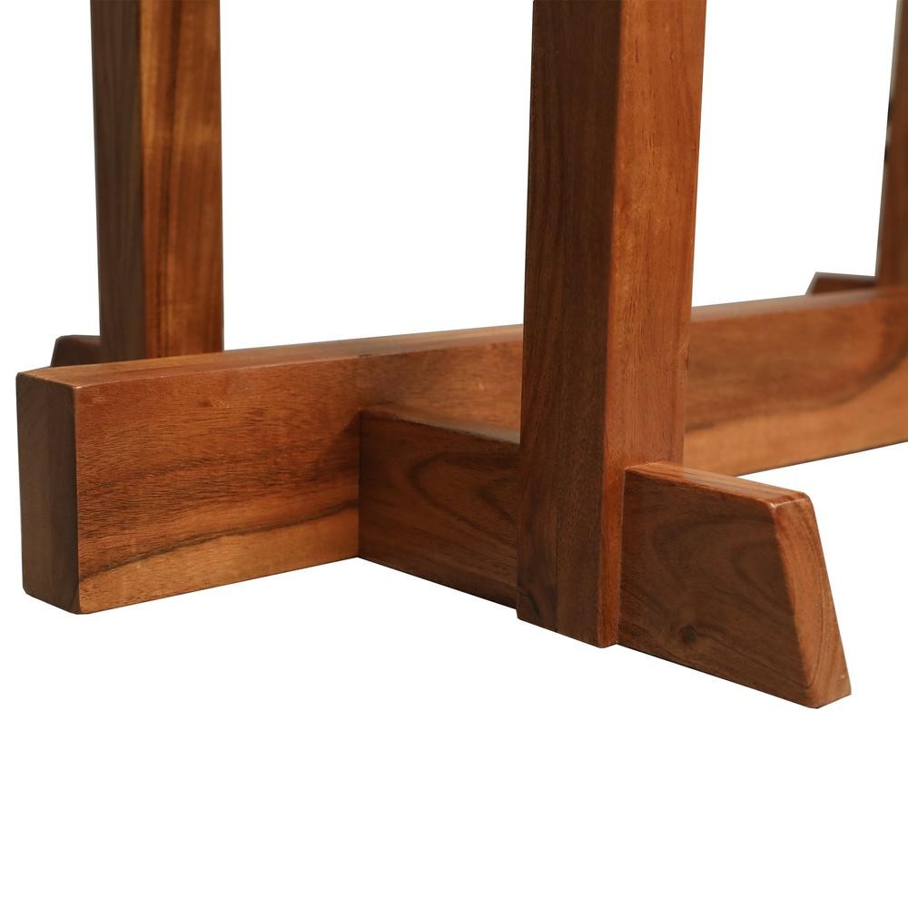 Live Edge Dining Table – Natural Acacia – Honey Gold