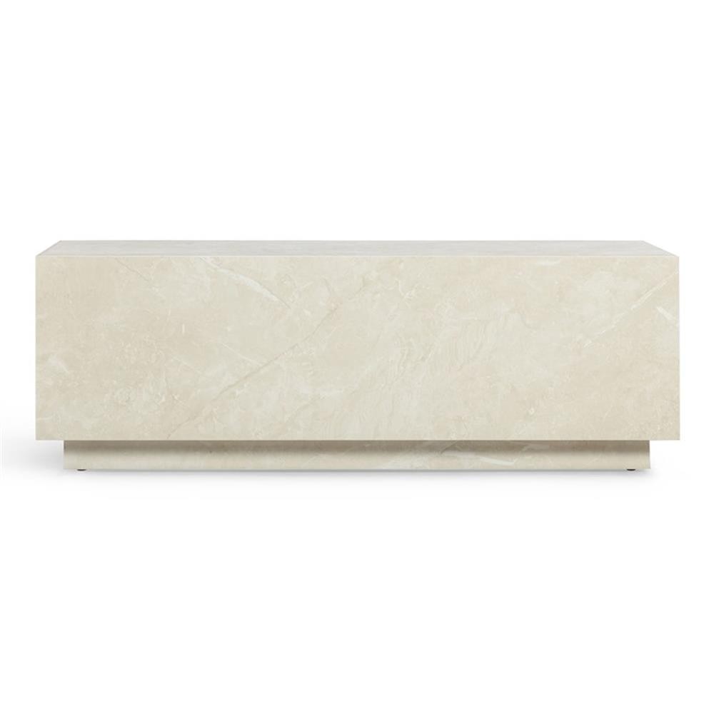 Pemberley Row Engineered Wood Cream Coffee Table Rectangular Smooth Surface 4…