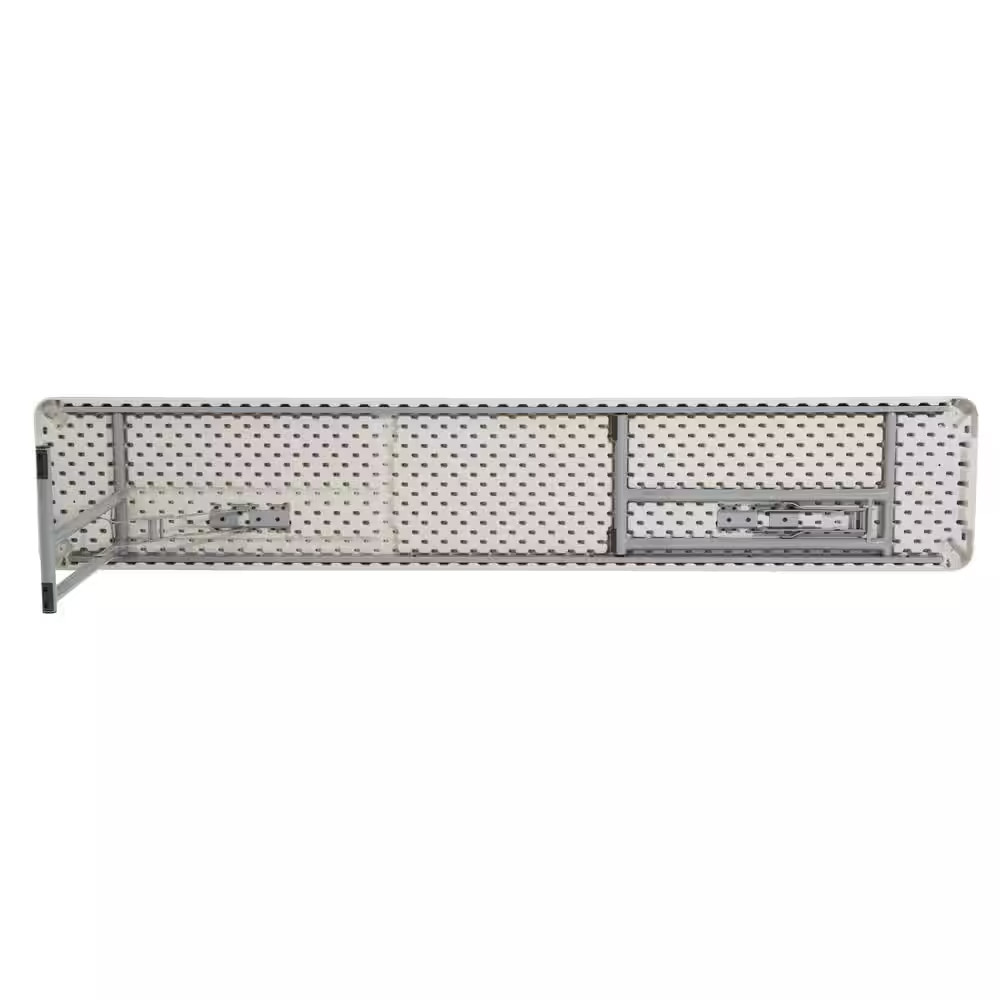 72 In. Grey Plastic Smooth Surface Folding Seminar Table