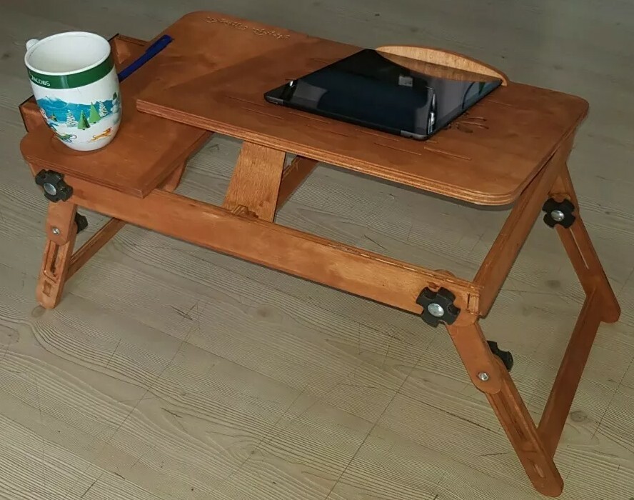 DIGITAL VECTOR FILE, Laptop table for bed, size53x35 sm. for 10 mm plywood