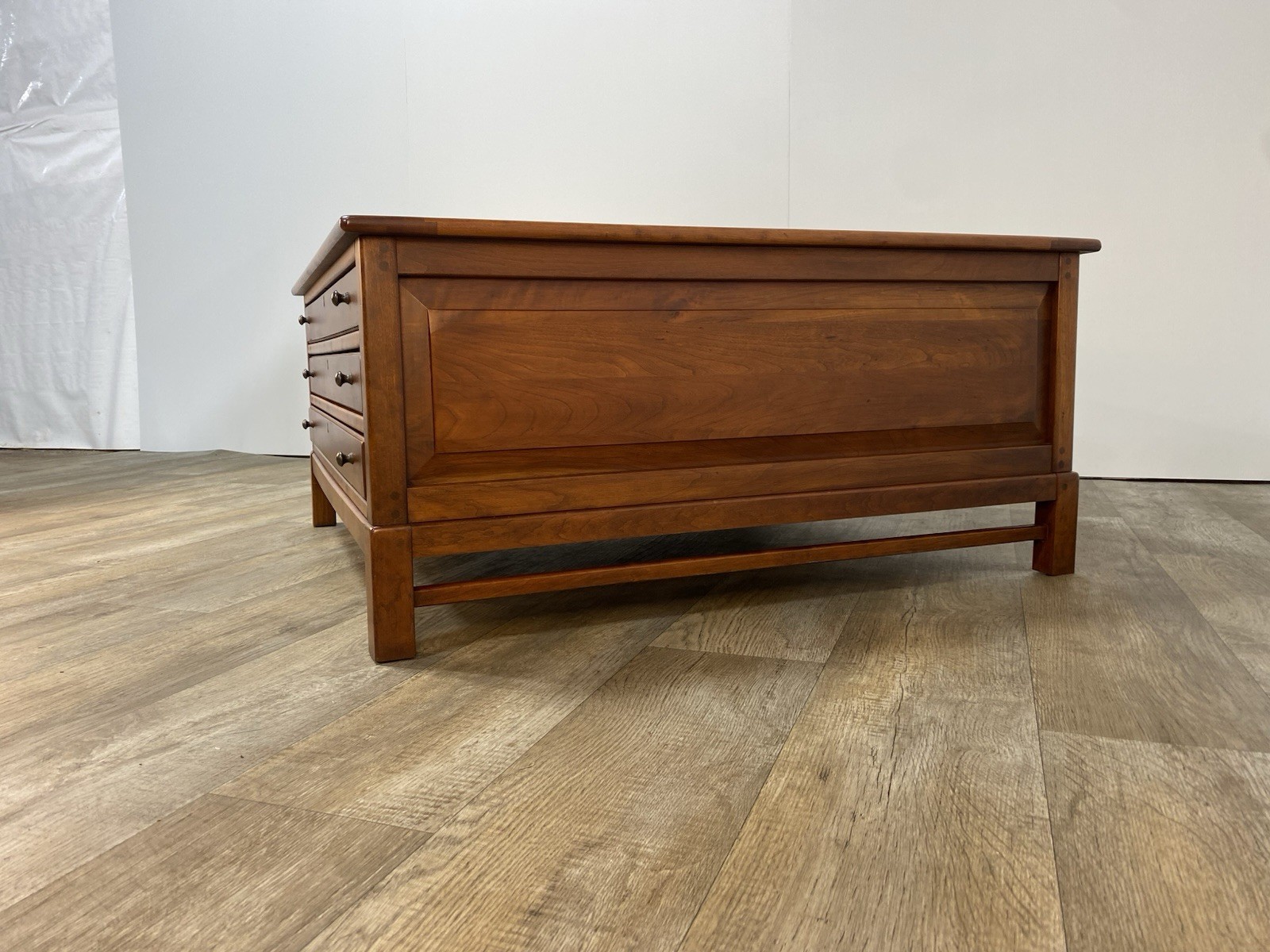 Bob Timberlake Lexington Solid Cherry Square Glass Top Coffee Table