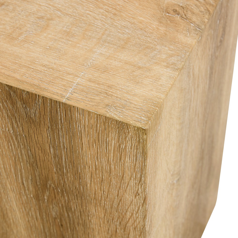 Modern Square MDF Coffee Table, Light Wood Texture, Minimalist Design