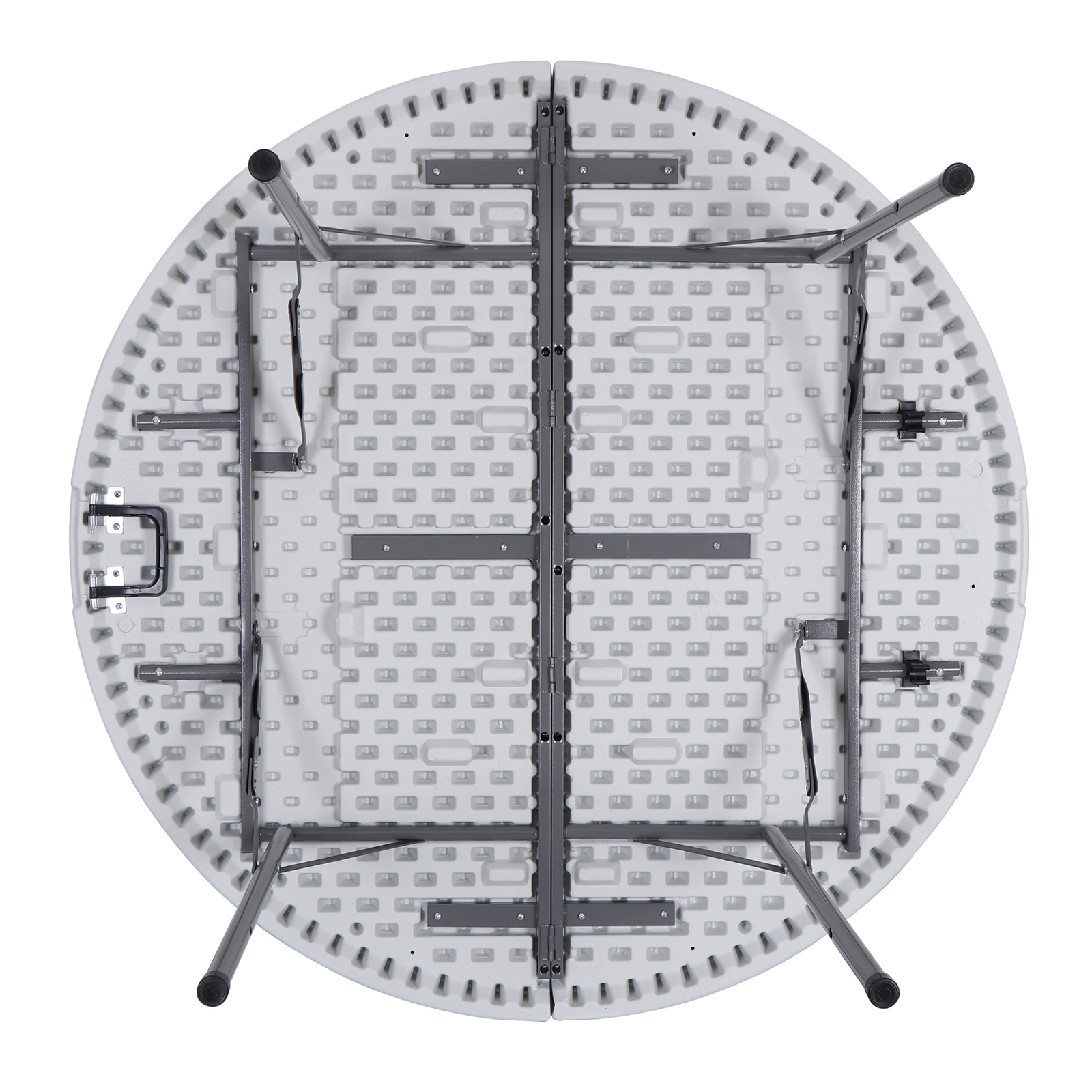 4 FT Round Folding Card Table 48″ Indoor Outdoor Portable Plastic Camping Table