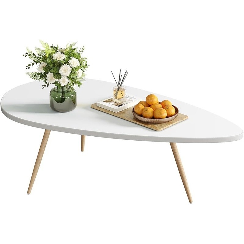 Modern Triangle Coffee Table Sturdy Design Tool Free Installation Living Room US