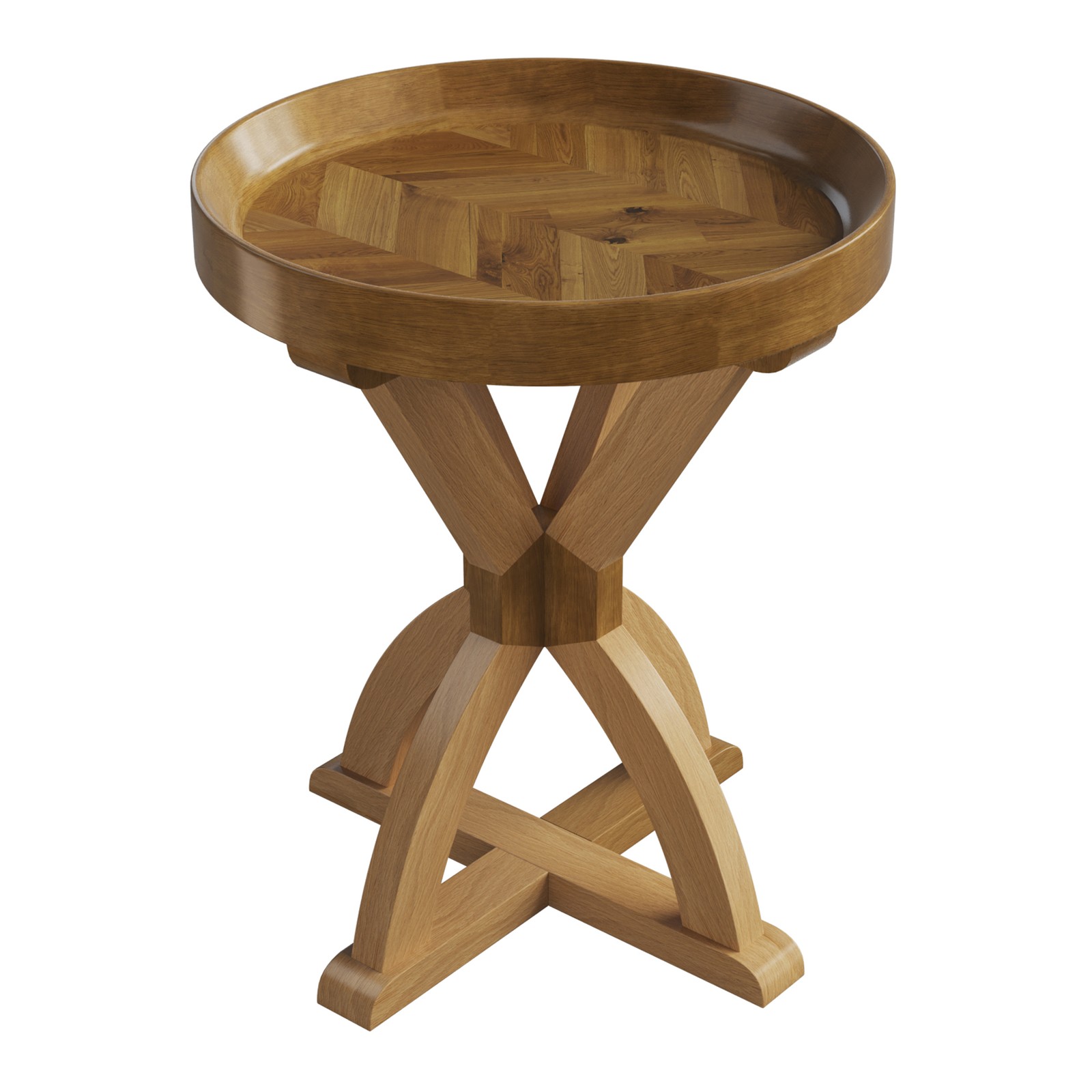 Side Table Mango Wood Pedestal Table Farmhouse Living Room Furniture 22 Inch