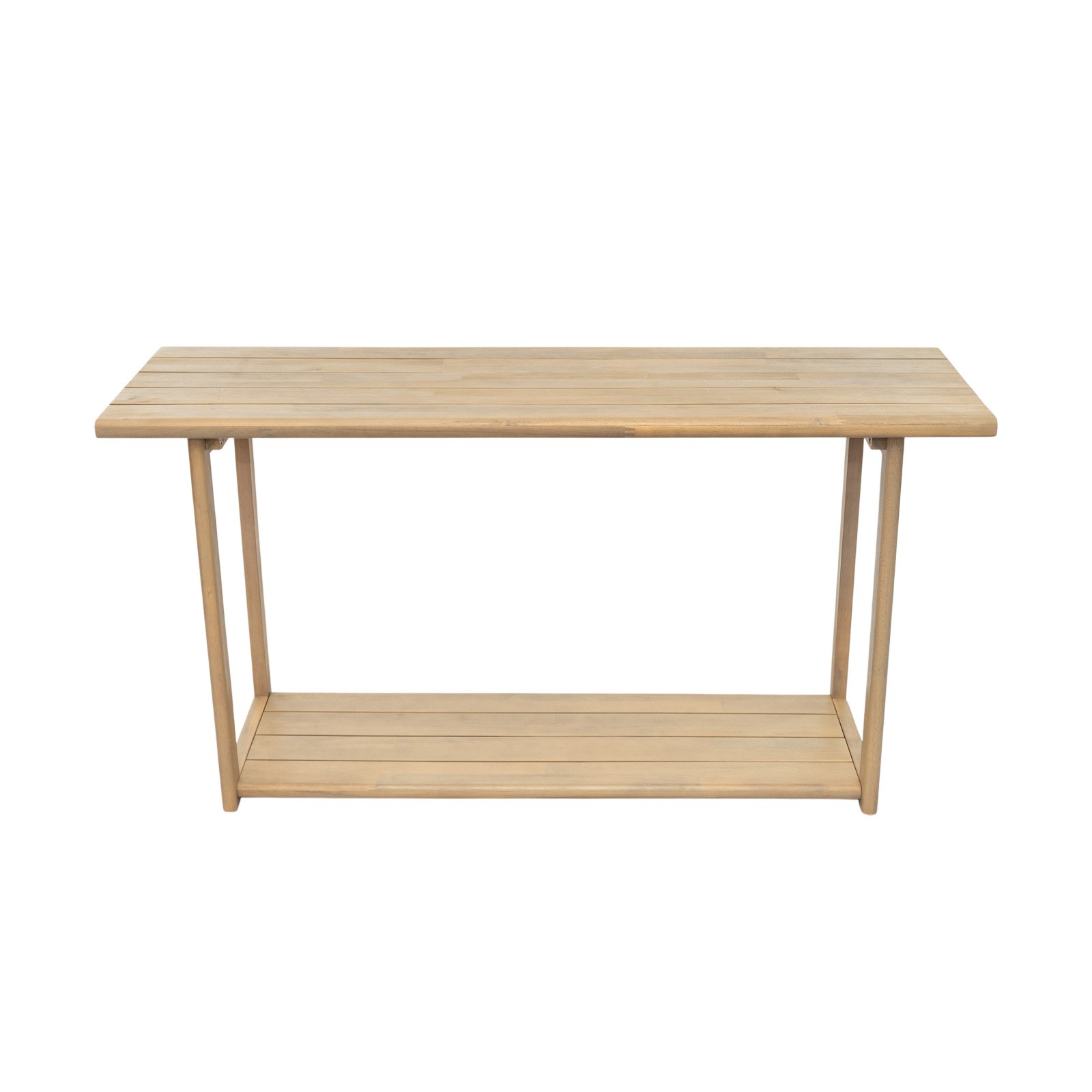 Rectangular Acacia Wood Outdoor Buffet Console Table Light Teak