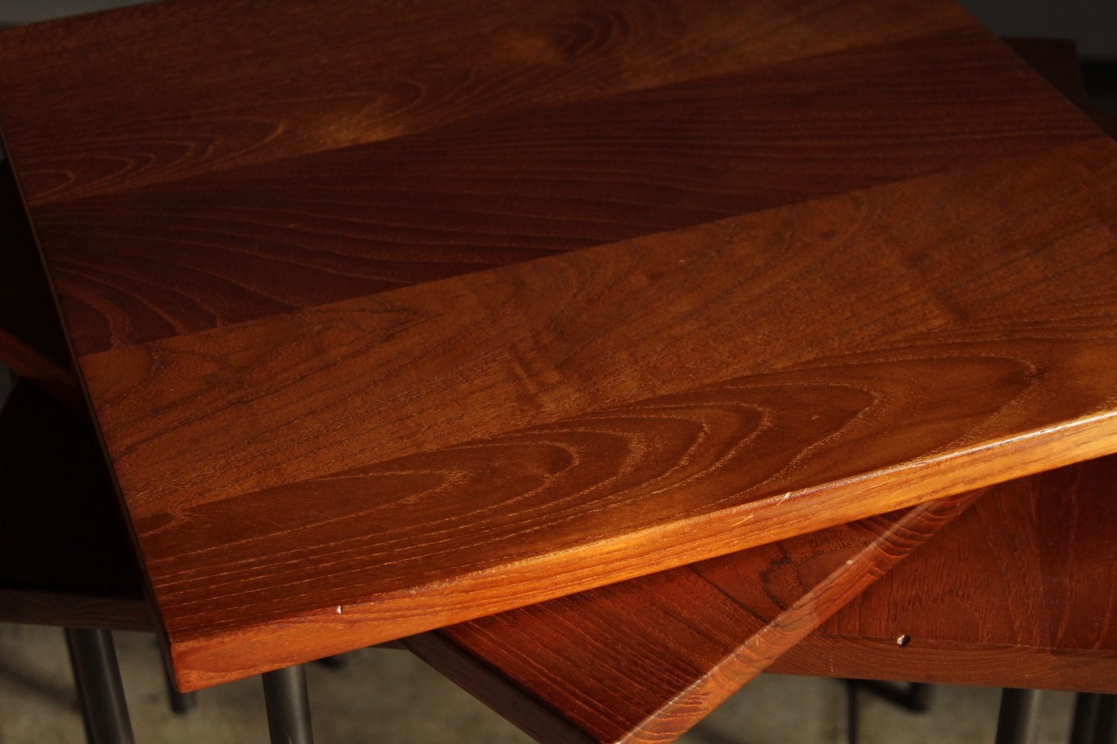 Peter Hvidt and Orla Molgaard Teak Stacking Tables, 1960s