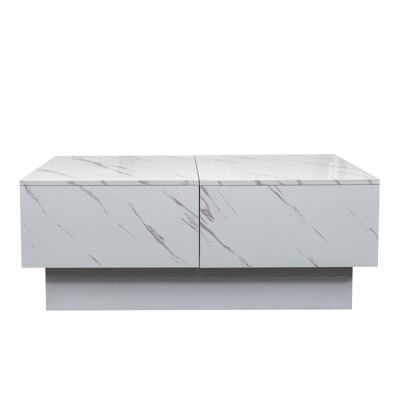 Sliding Tabletop Coffee Table Hidden Storage Compartment Extendable Center Table