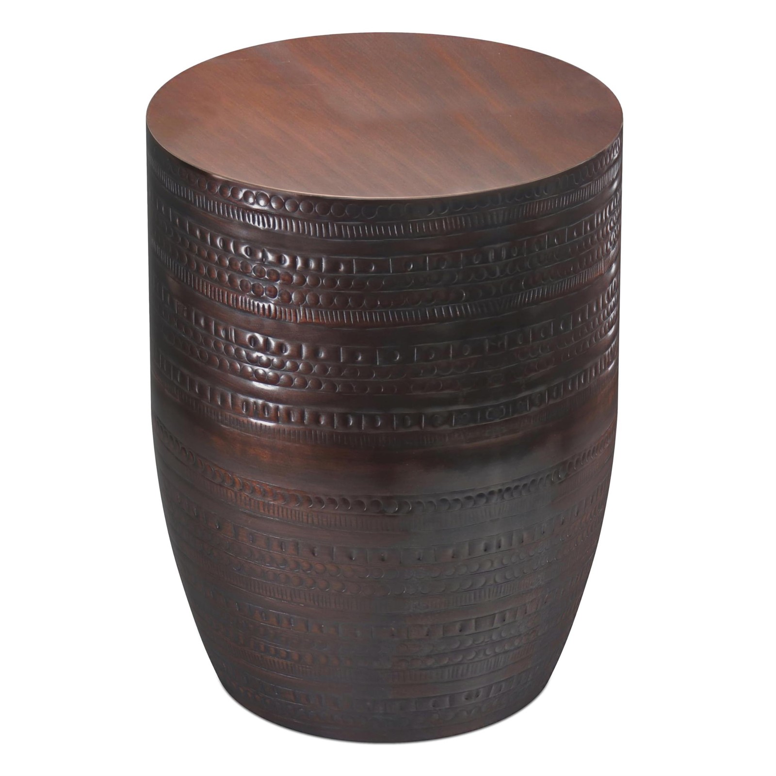 Simpli Home Johnsen Boho 15 ” Metal Large Accent Side Table in Oil Rubbed Bronze