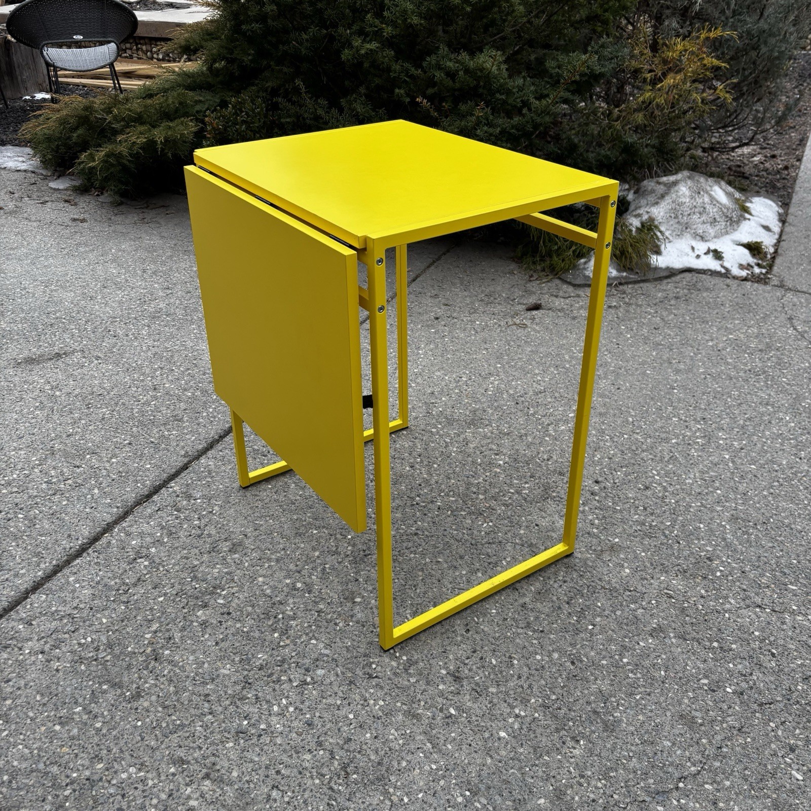 IKEA MUDDUS 1990’s Brilliant Yellow Drop Leaf Table Kitchen Vintage Mint Collect