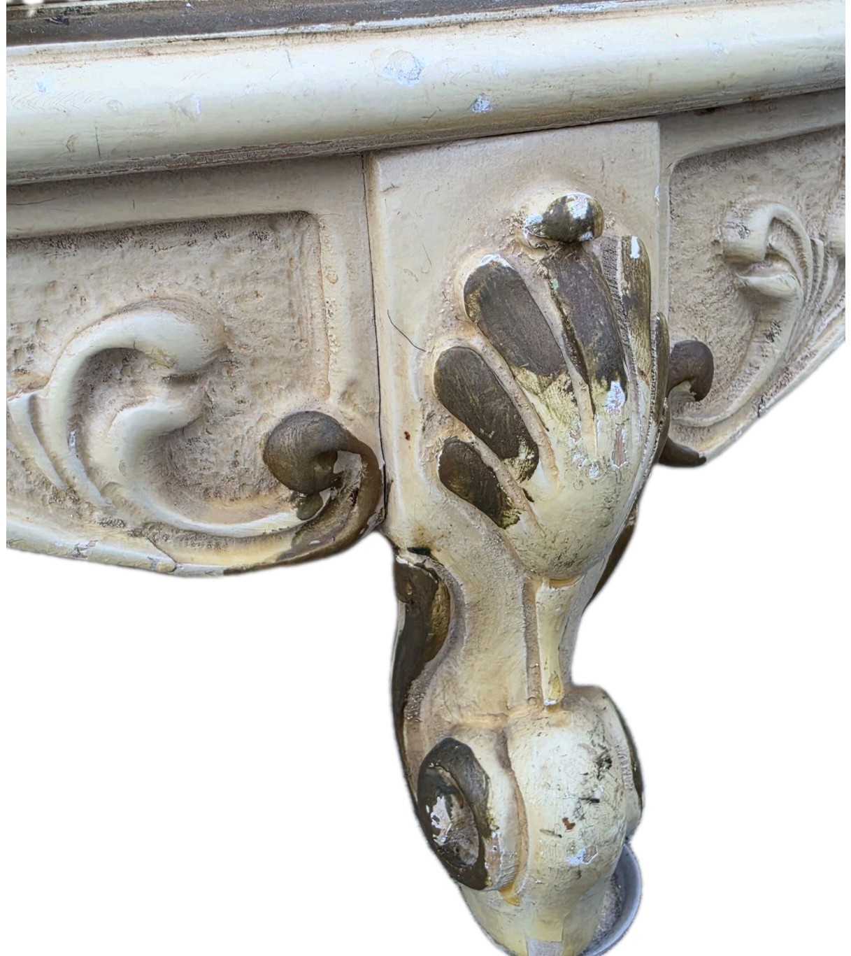 Pair of Vintage French Provincial Louis XV style Shabby Chic commodes Hand-Paint