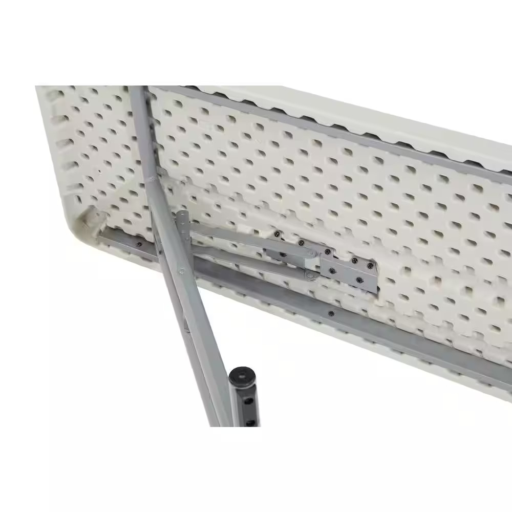 72 In. Grey Plastic Smooth Surface Folding Seminar Table