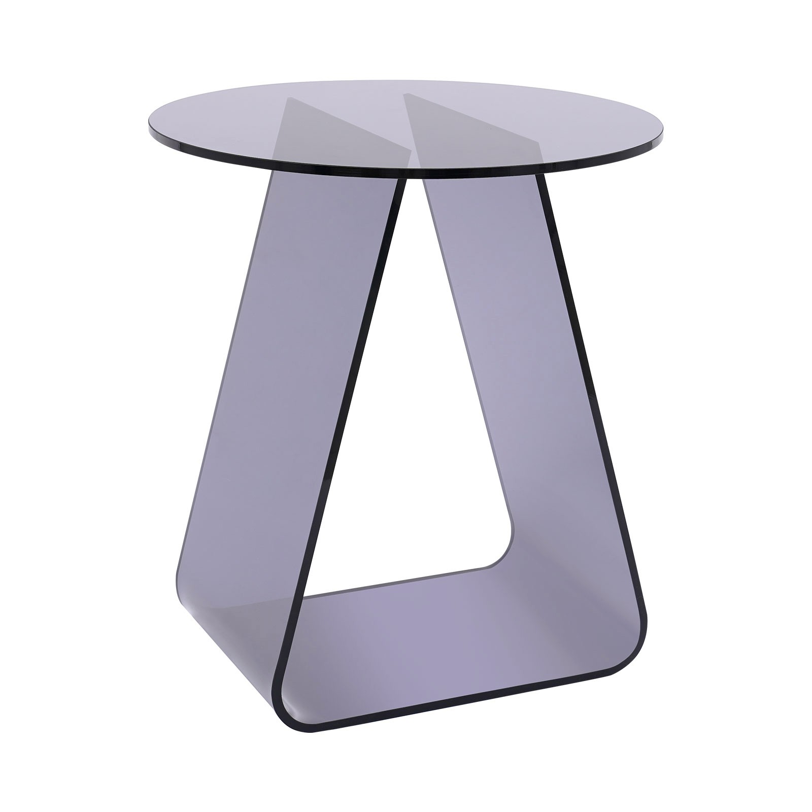 17.71in H Side Table Acrylic End Table Modern Nightstand Floorstand Coffee Desk