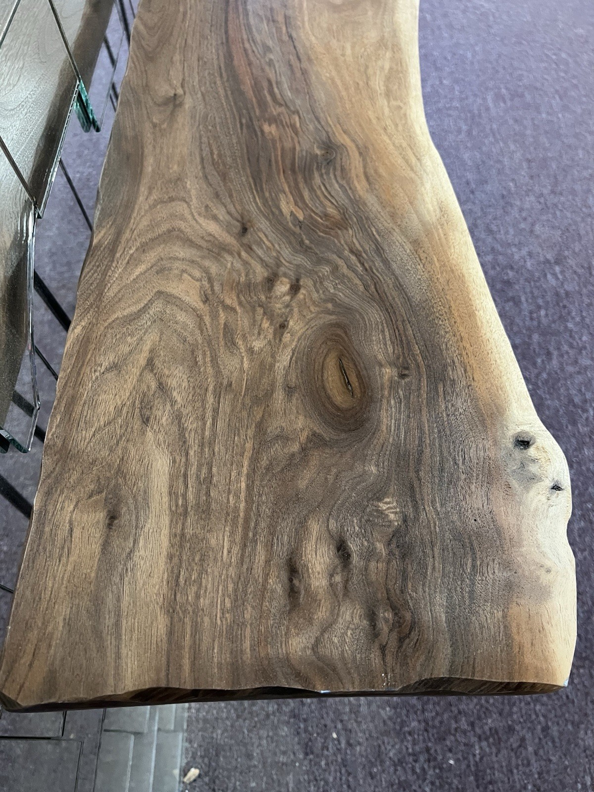 Handcrafted Live Edge Walnut Sofa Table 64” | Solid Wood Console Table