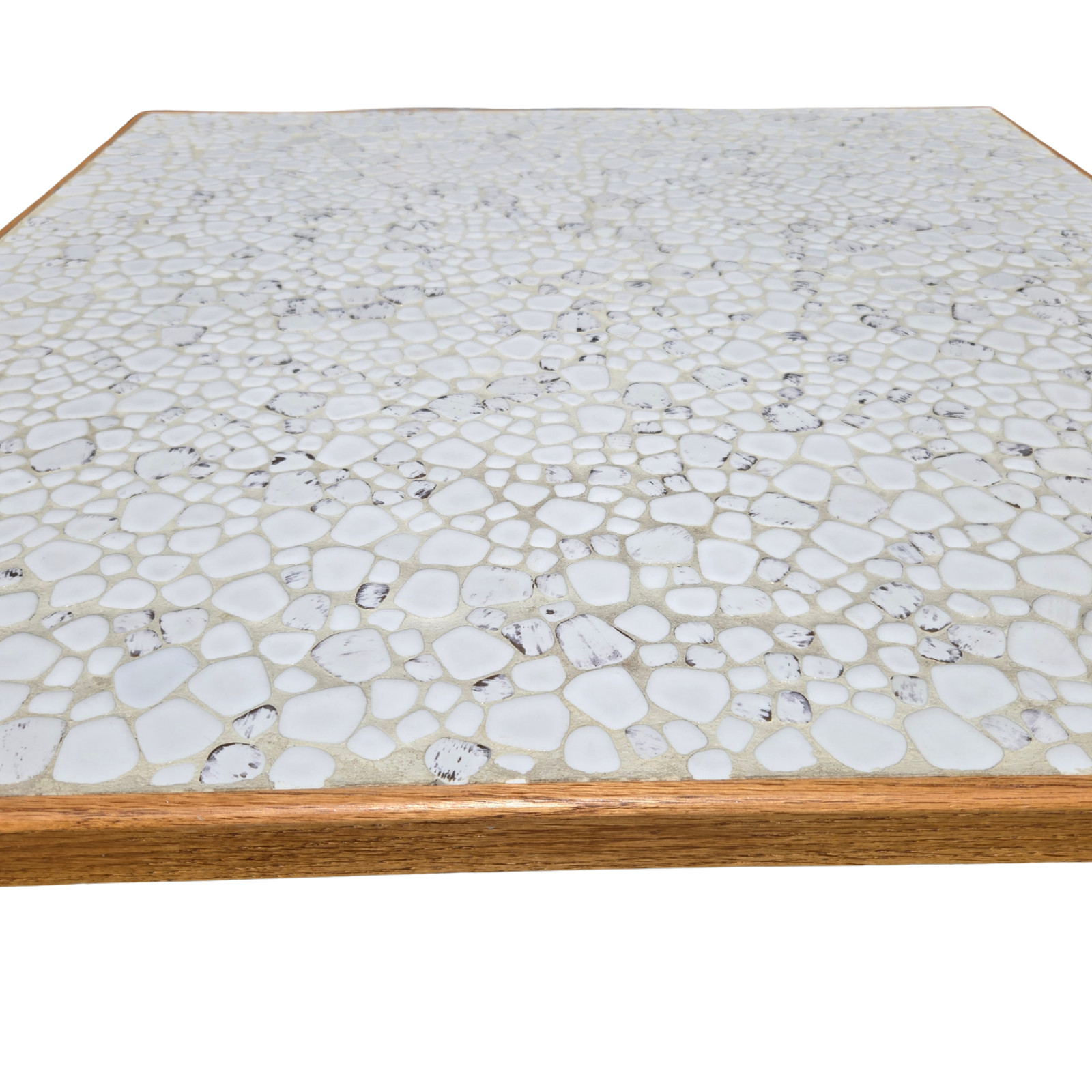 1960s MCM Danish Mosaic Tile Table with Martz Style Irregular Pebble Luster