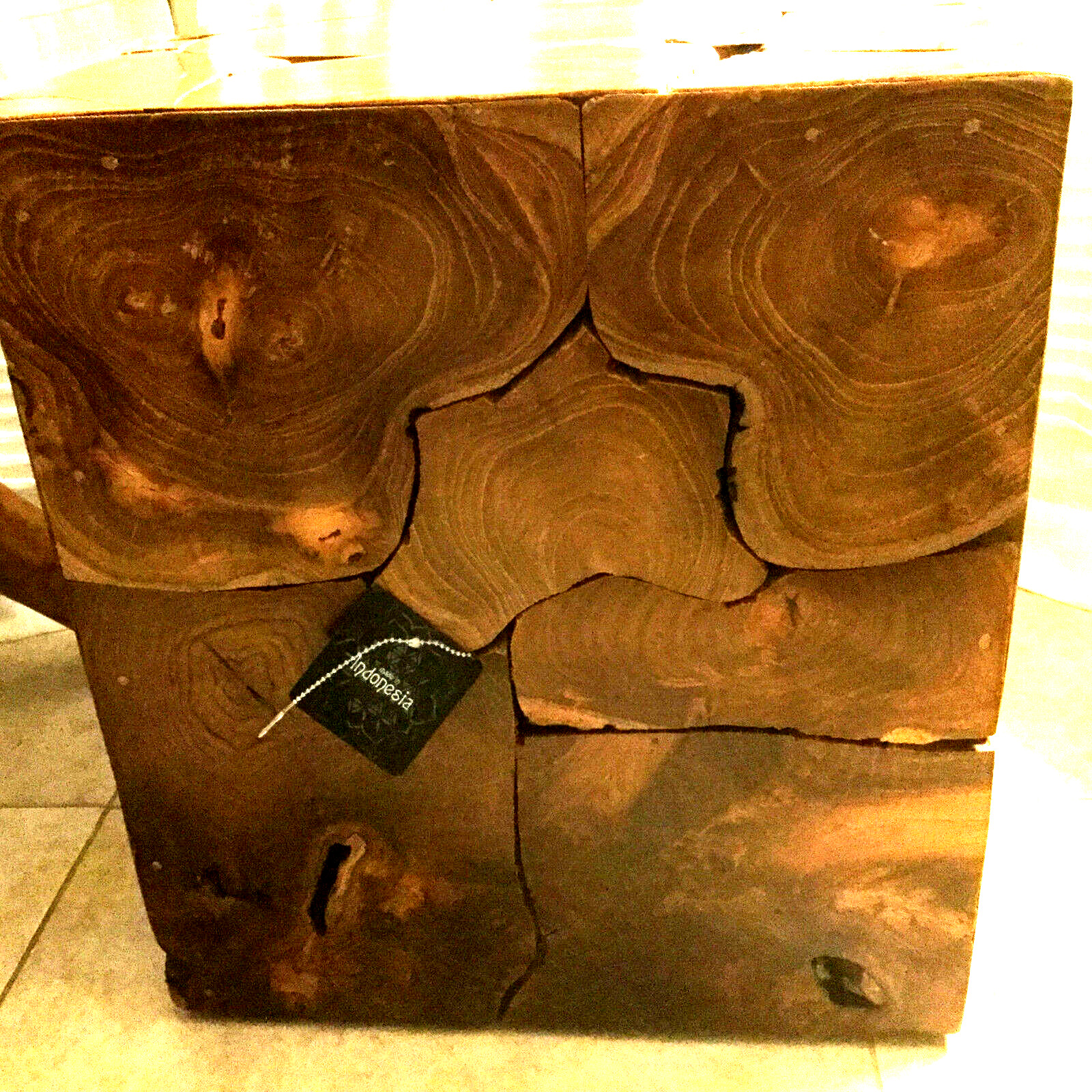 wooden solid Walnut slabs oil finish side/end table dog house/planter #2