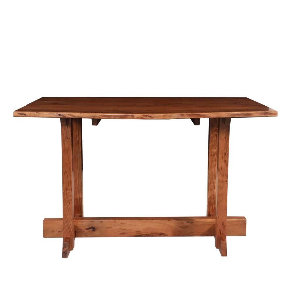 Live Edge Dining Table – Natural Acacia – Honey Gold