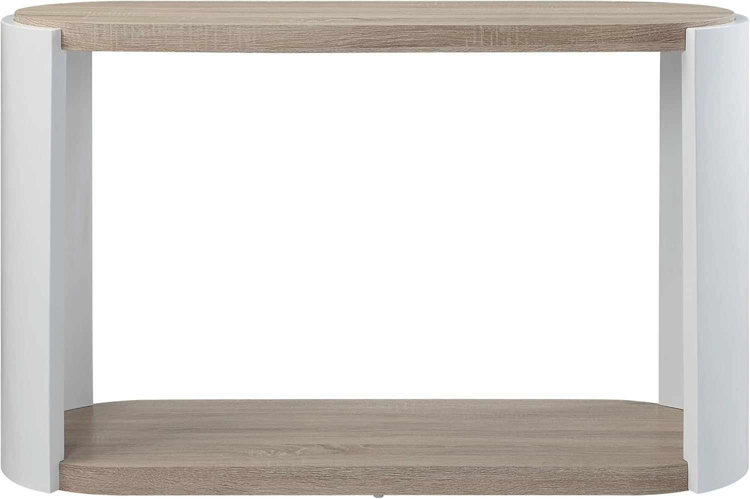Stylish Zoma Sofa Table – White Gloss & Oak Finish Elegance