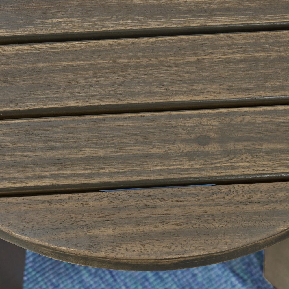 Outdoor Side Table 16″ Acacia Wood Teak Finish Patio