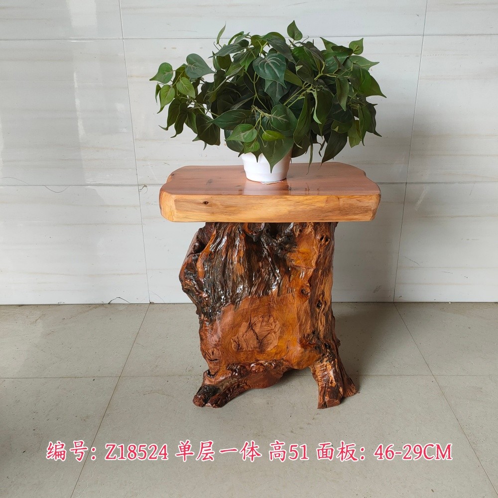 Natural Solid Wood Root Carving Plant Stand Antique Tree Root Art Decor Pedestal