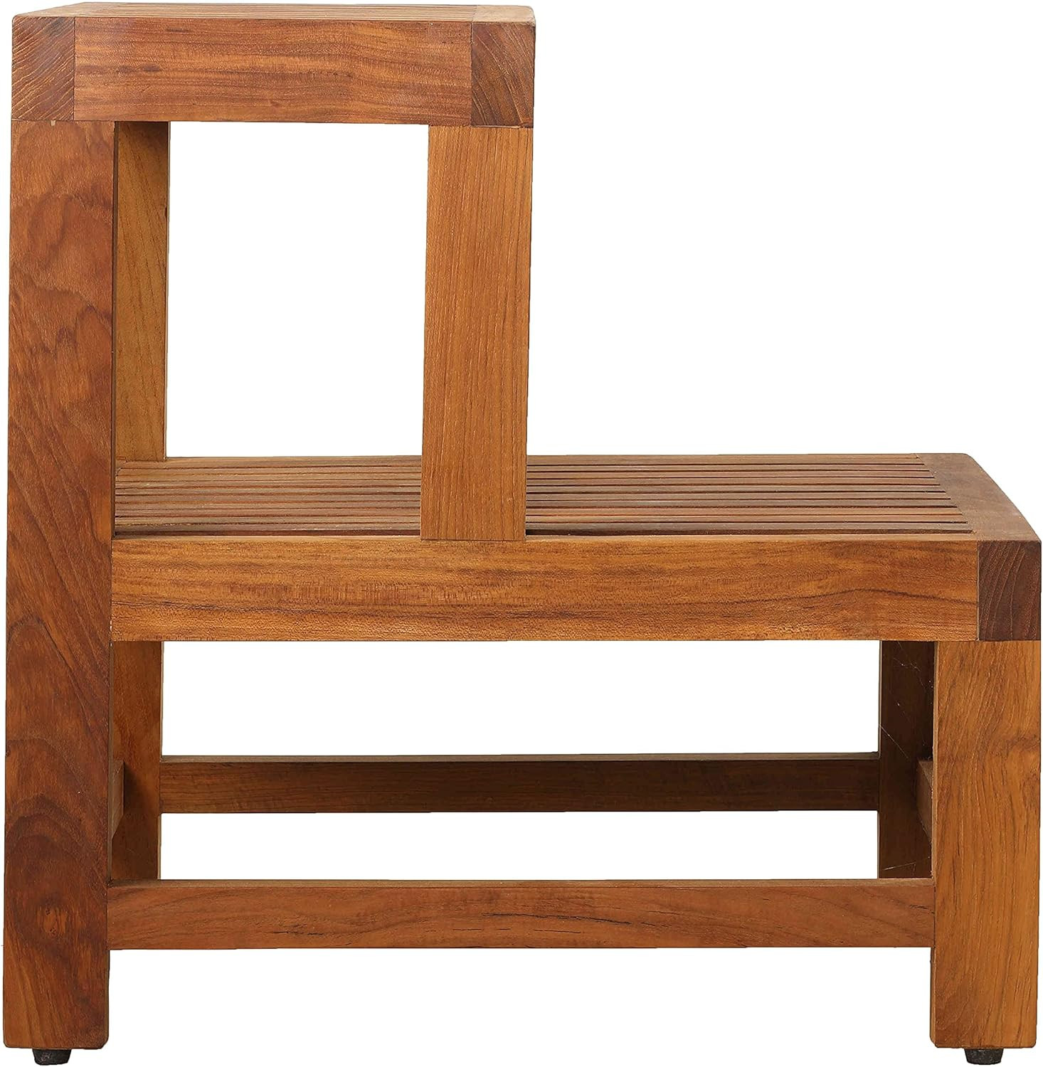 Elegant Solid Teak Wood 2-Tier End Table by