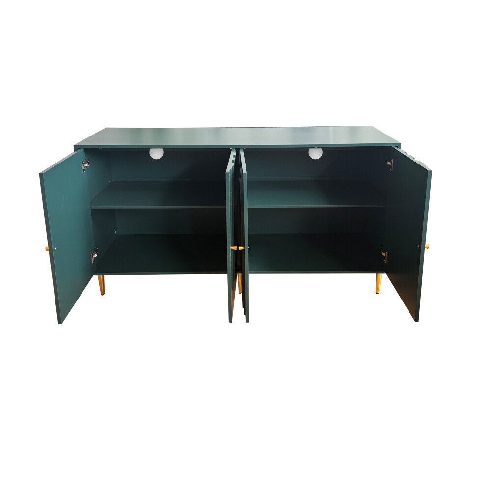 Modern Lacquered Wooden 4-Door Cabinet Sideboard for Living Room & Dining Room