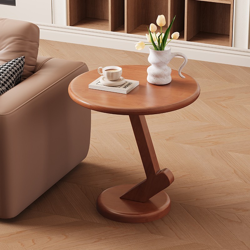 Solid Wood Circular Edge Table,modern Minimalist Living Room Irregular Table Leg