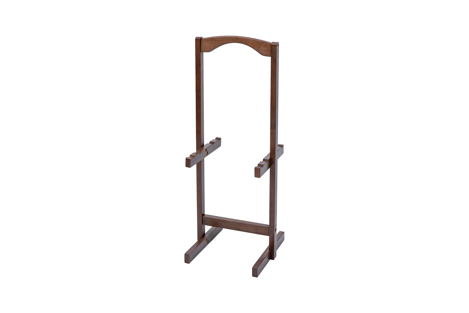 Mainstays XL Folding TV Tray Table Set Storage Rack Farmhouse Walnut, 4 Pack