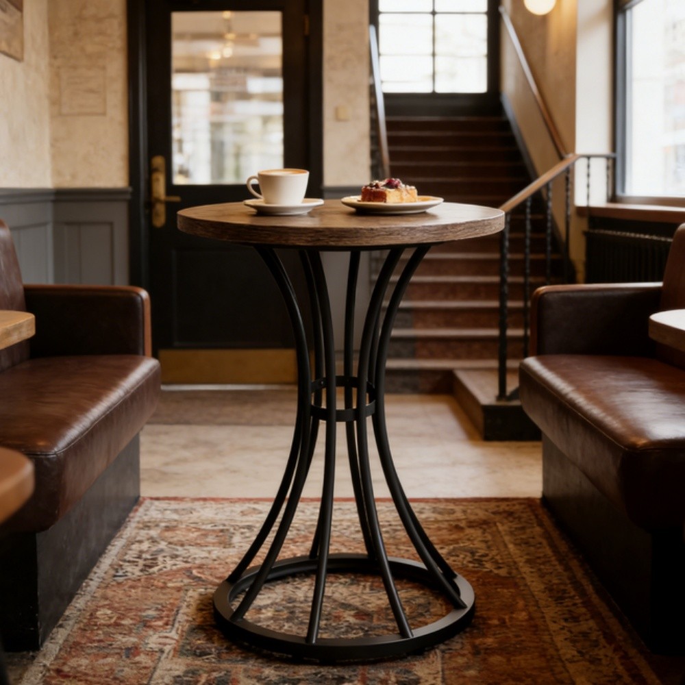 Ound Coffee Bar Table Perfect for A Home Bar Balcony or Conversation Spot