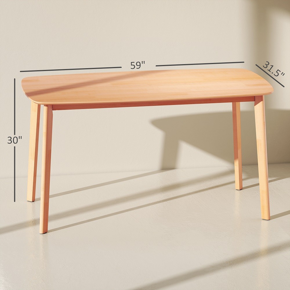 Dining Table 59″ X 31.5″ Tabletop Accommodates Up To 6 People Comfortably