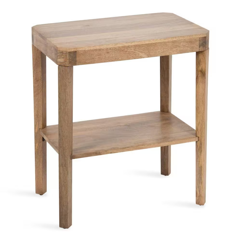 Talcott 22 In. W X 14 In. D X 26 In. H Natural Rectangle Wood End Table