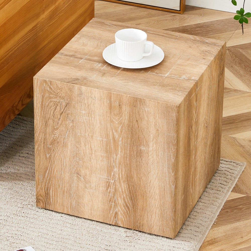 MDF Coffee Table Light Wood Grain Finish Rectangular Shape
