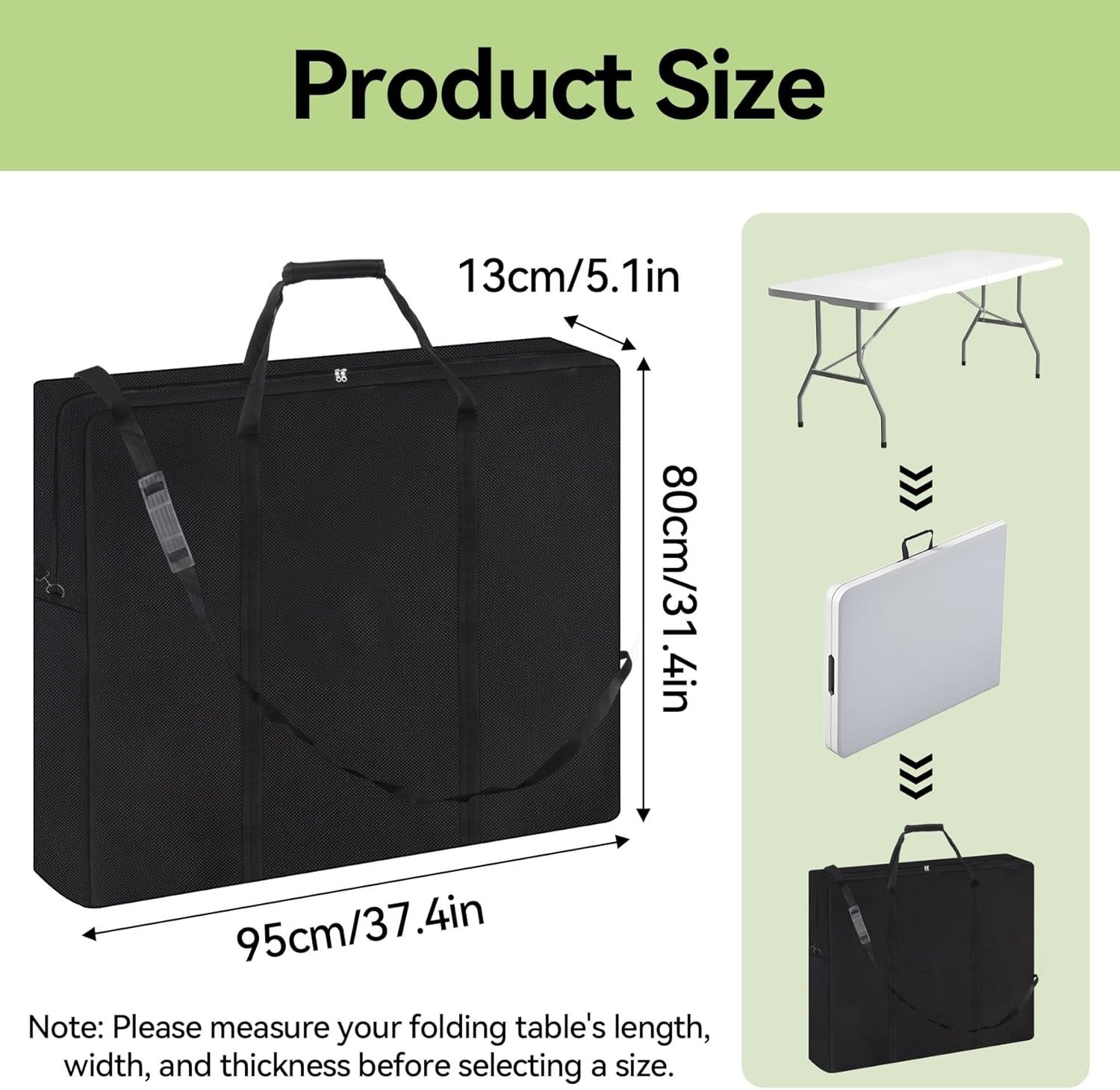 6Ft Folding Table Storage Bag, Waterproof Heavy Duty 600D Large Carrying Bag …