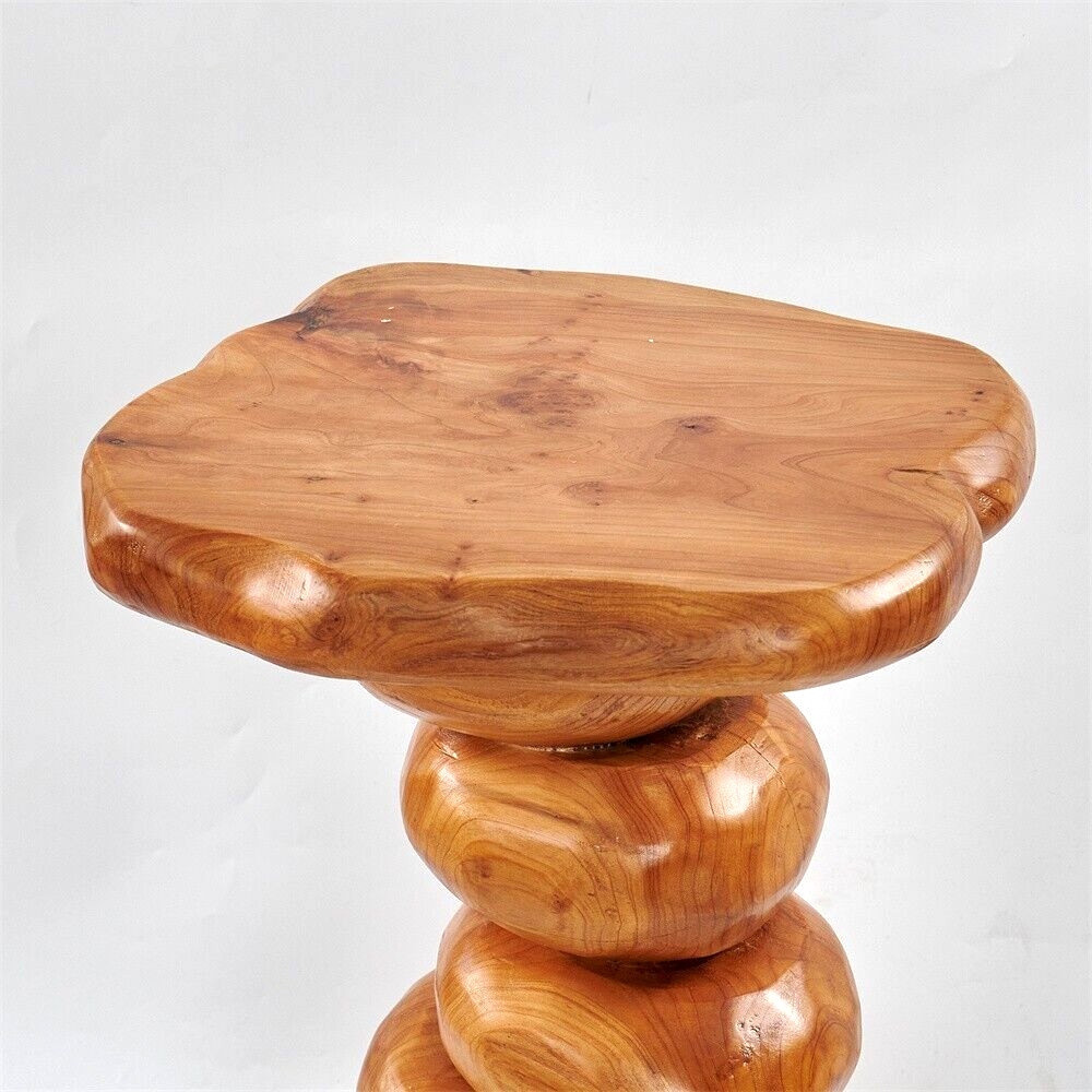 GREENAGE Cedar Roots Multibeads Stand Stool Tree Stump Side Table 23.6″ H Rustic