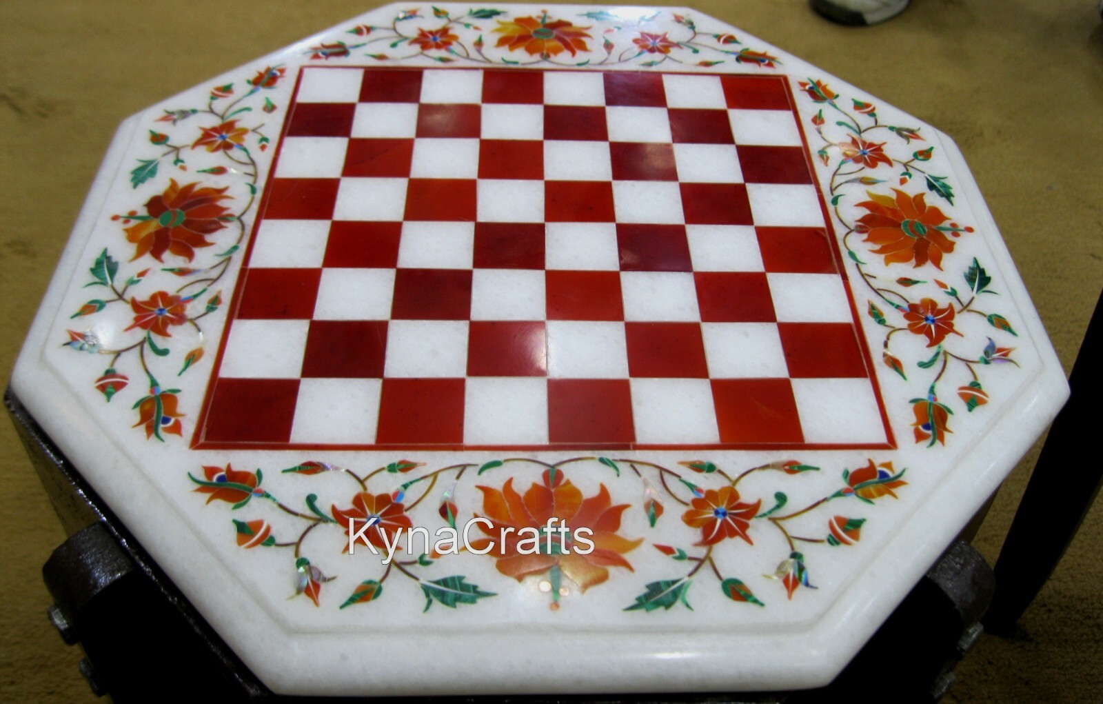12×12 Inches Unique Design Inlay Work Coffee Table Top Marble Kitchen Side Table