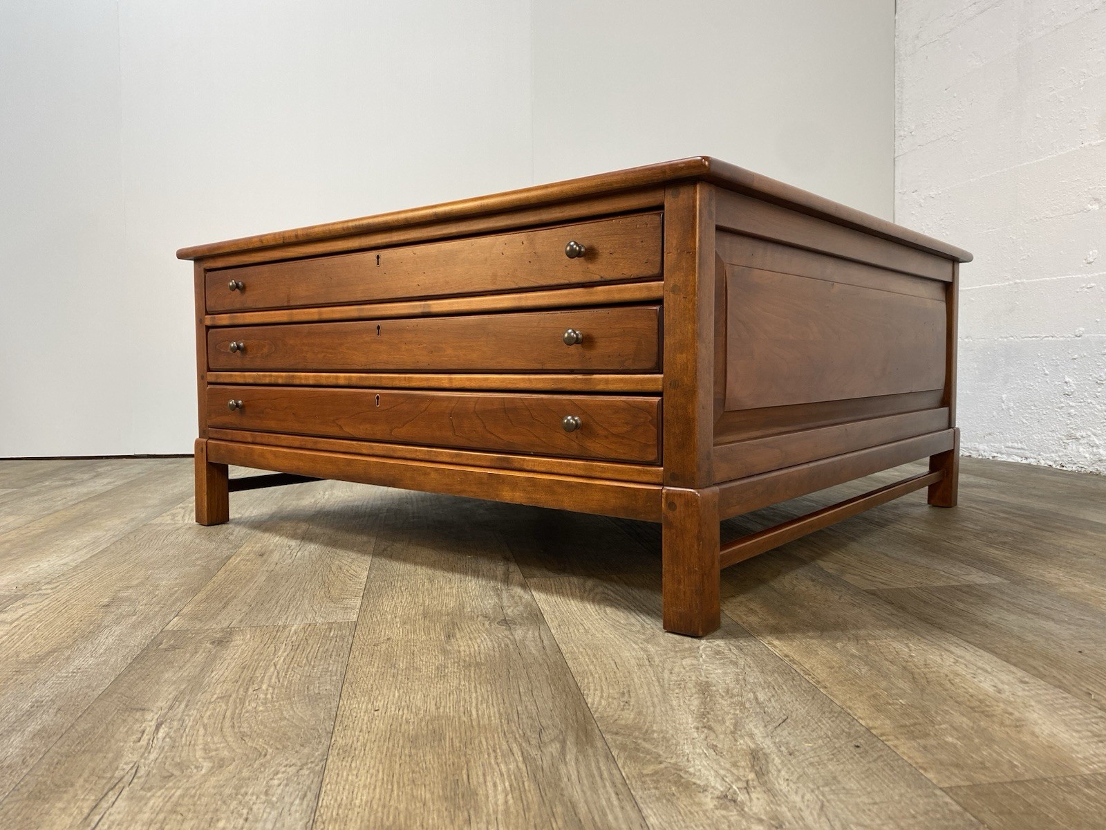 Bob Timberlake Lexington Solid Cherry Square Glass Top Coffee Table