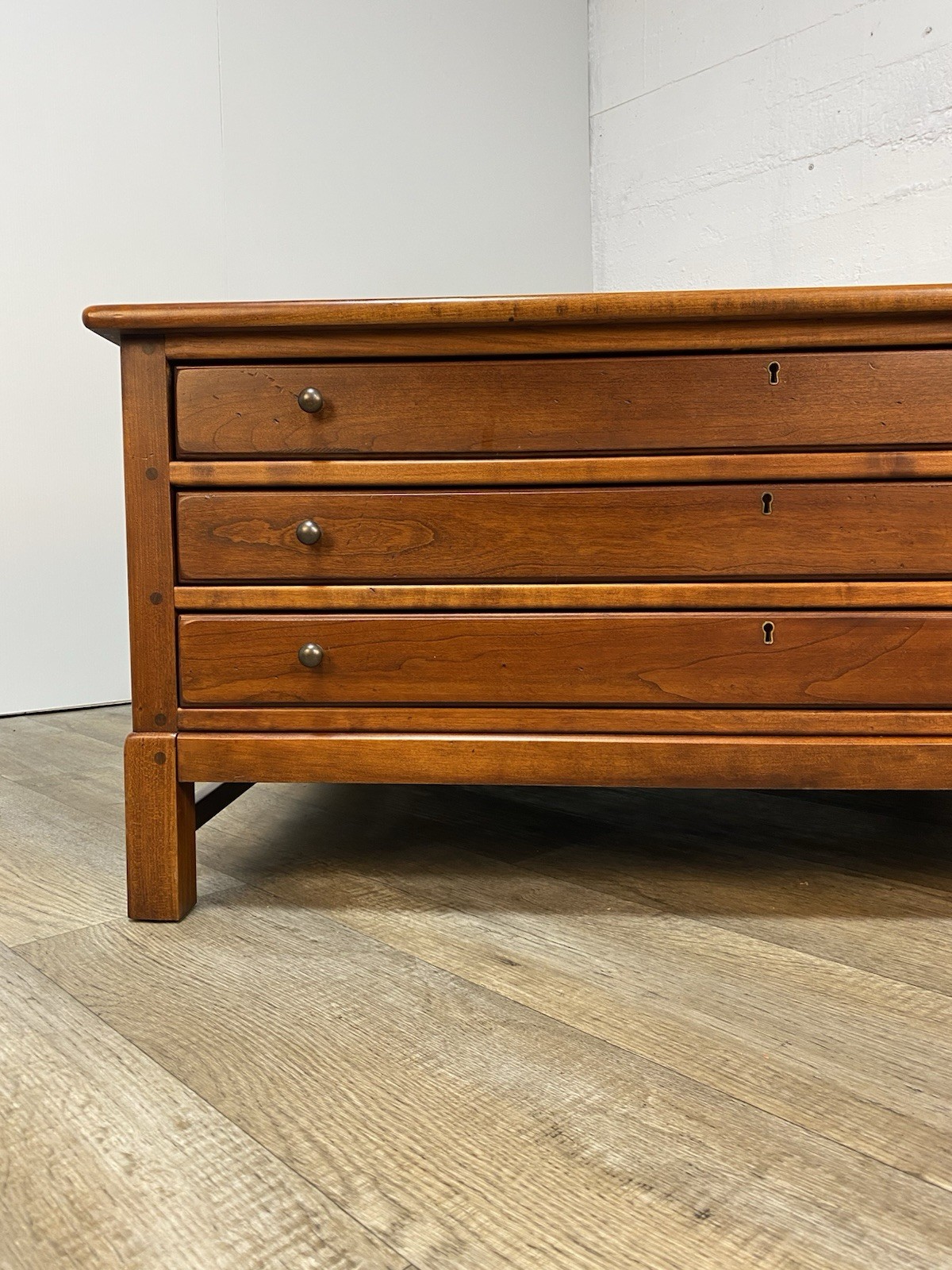 Bob Timberlake Lexington Solid Cherry Square Glass Top Coffee Table